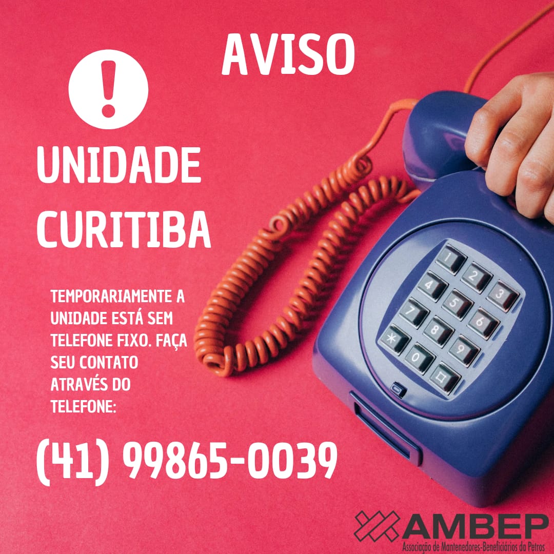 Único telefone disponível na Unidade Curitiba
